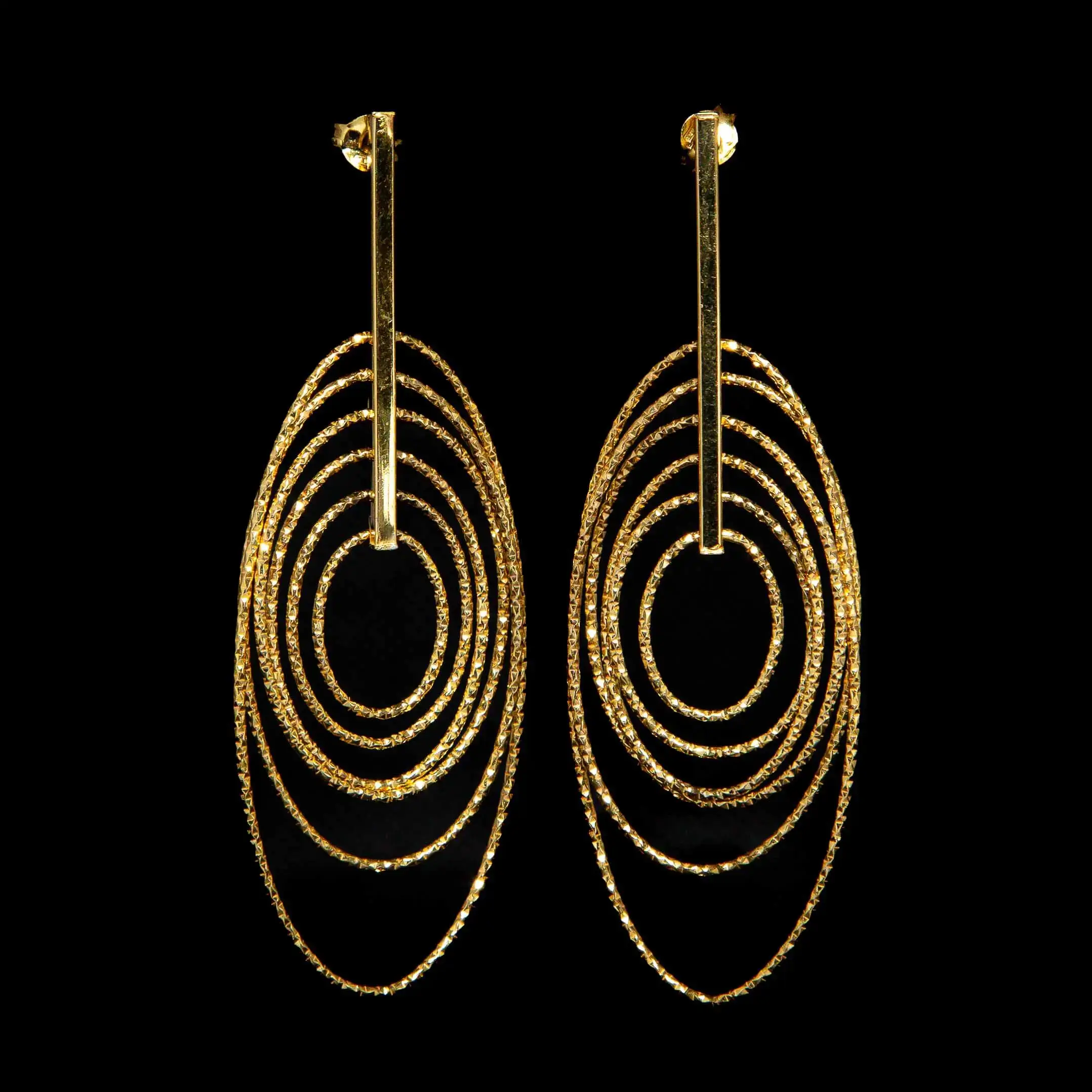 Ženske minđuše Galaxy Gold - srebrne minđuše sa pozlatom, elegantne i moderne, idealne za svaku prigodu.