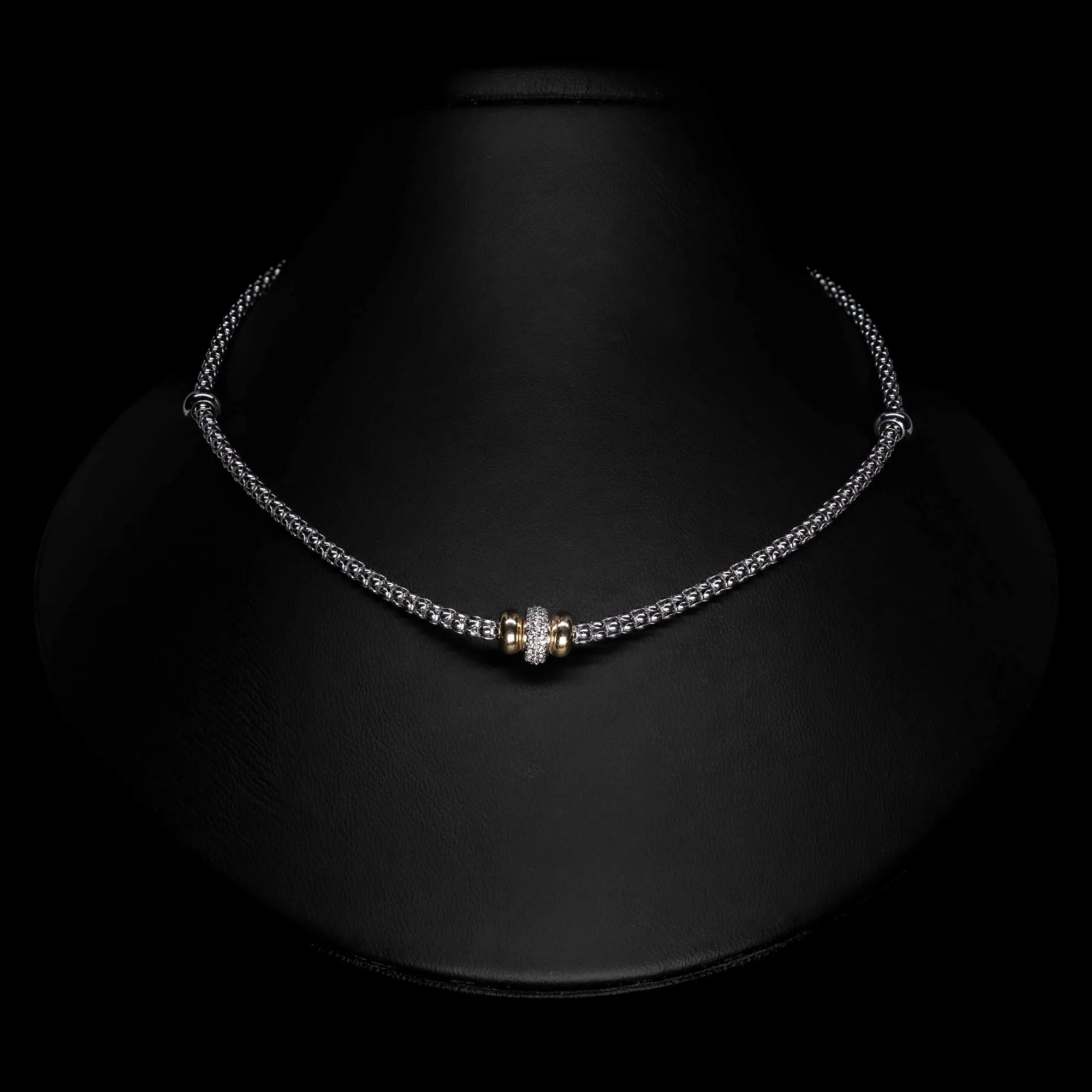 Glam Silver Ogrlica Glam - ogrlica od 925 srebra i rodijuma - detaljan prikaz | Statement Srebro Beograd